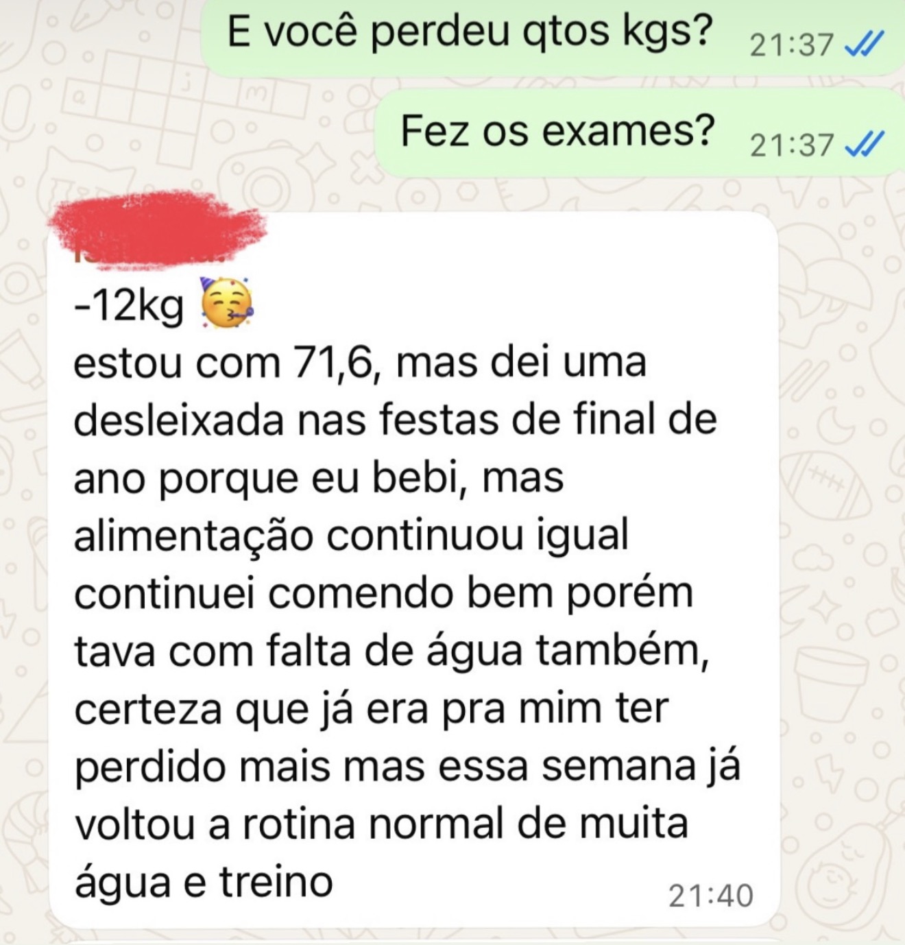 Depoimento paciente